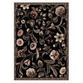 Home Dynamix 1 ft. 9 in. x 7 ft. 2 in. Optimum Amell Runner Area Floral Rug Black 769924129067